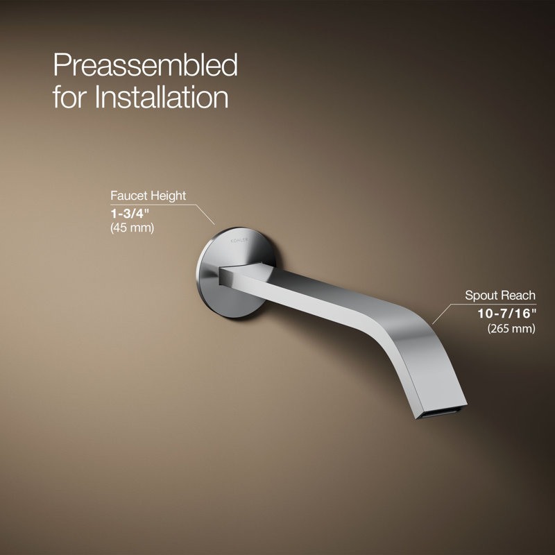Components Wall-Mount Bathroom Sink Faucet Trim, Polished Chrome