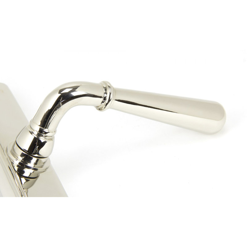 Newbury Lock Door Handle Kit, Polished Nickel
