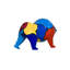 Bronze Color Splash Jigsaw Bear Sculpture