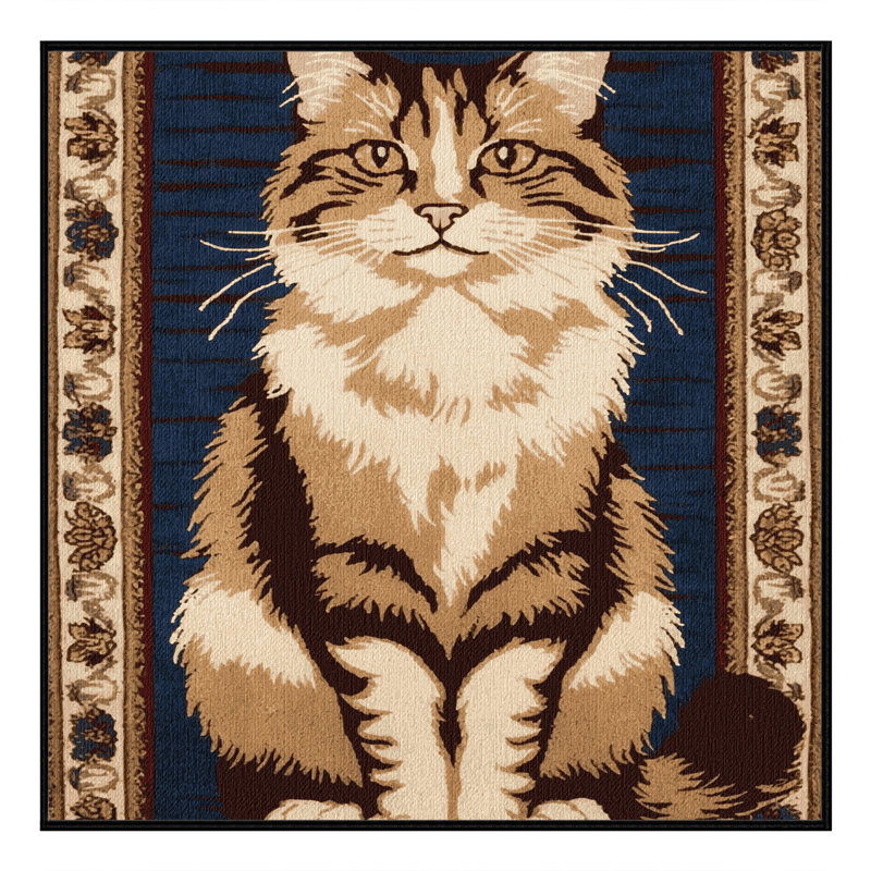  Tapis lavable Javanais, Carré 7 pi
