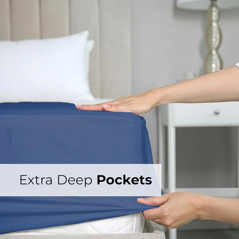 Sage Green Queen Microfiber Deep Pocket Fitted Sheet