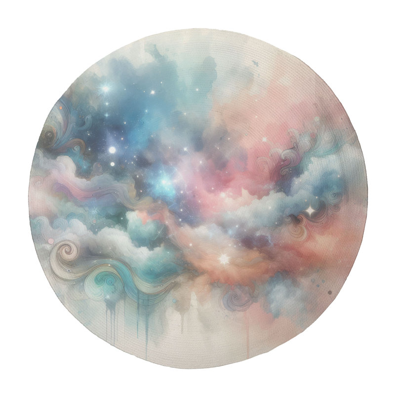 Tapis tressé Dreamy, Rond 5 pi