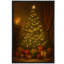 «Christmas Tree with Presents Warm Classic Holiday Interior», reproduction d'art sur toile encadrée dans la chambre principale-1533561586-1533561588