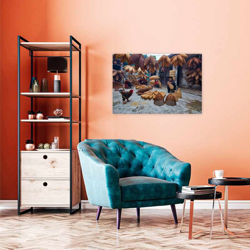 Impression d'art mural abstrait contemporain traditionnel, 24" H x 36" W