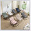 Chaise berçante d'extérieur confortable avec coussin épais, idéale pour se détendre dans le salon, la chambre à coucher ou la salle de lecture, structure noire avec coussin blanc