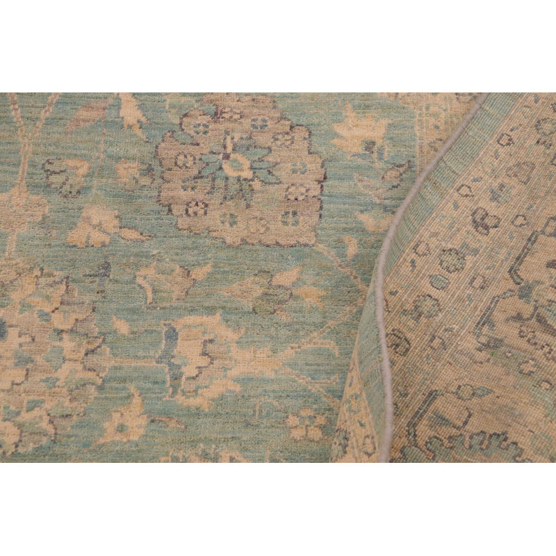 Tapis unique beige / vert 8 pi 9 po x 11 pi 11 po par Arshs Fine Rugs