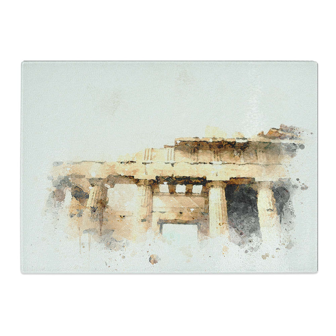 Tempered Glass Parthenon in Greece Chopping Board