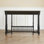 Black Solid Wood Rectangular Console Table