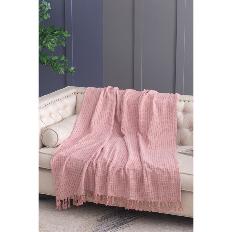 Ensemble de jeté décoratif avec pampilles et coton Dorran