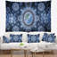 Tapisserie psychédélique relaxing abstract clear blue-28495628