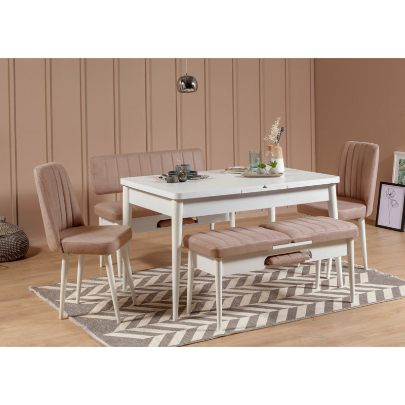 Modern Velvet Bank with Storage, 100% Melamine Coated Particle Board, 43.3 x 33.5 x 15.7 inches | Hornbeam Legs, 19.0 lbs | Stylish Seating & Storage Solution for Contemporary Spaces