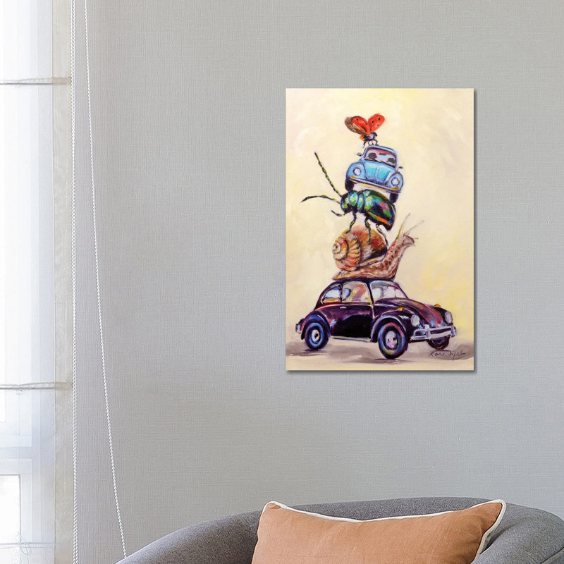 Slug Bugs by Karen Weber - Wrapped Canvas Painting, 66.04 cm H x 45.72 cm W x 3.175 cm D