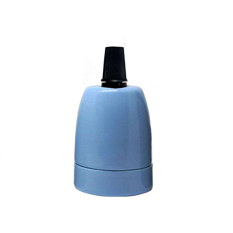 Steffler Ceramic Lamp Socket E27 With Cord Grips, Industrial Porcelain Lamp Light Bulb Lamp Base Attachment