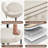 Mid-Century Modern Dining Chairs Set of 4, Upholstered Round Seat, Curved Backrest, Metal Legs for Kitchen & Dining Room-114982707-114982706