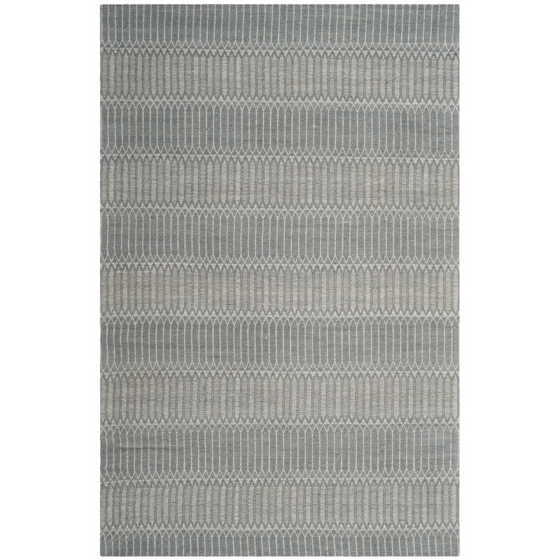 Amritpal Hand Loomed Bamboo And Viscose Striped Rug, Rectangle 3' x 5'