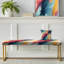 Banc rembourré camouflage doré-135649690