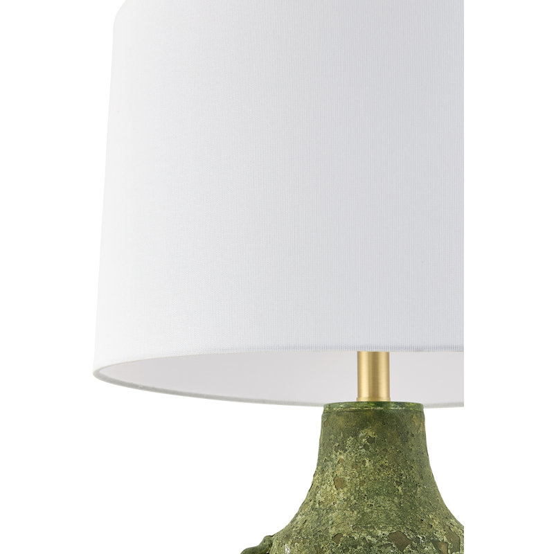 Lampe de table Slawson, Vert rustique, White