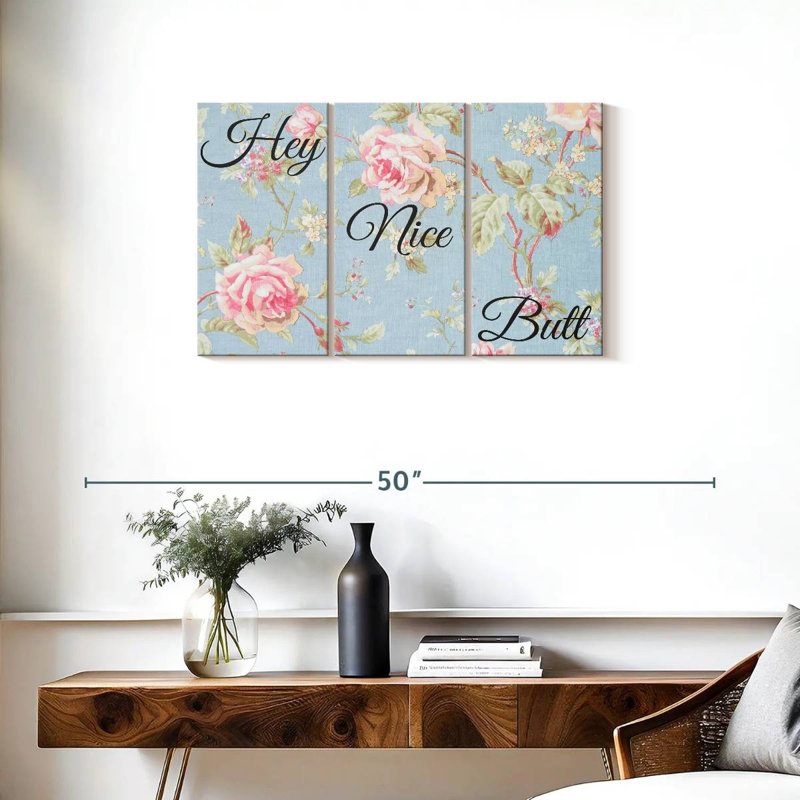 Ketti Hey Nice Butt Typography, 20" H x 33" W