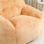 Grand fauteuil à billes avec accoudoirs - Canapé paresseux en mousse haute densité pour adultes | Fausse fourrure | Profondeur de l'assise: 47,3-137180014