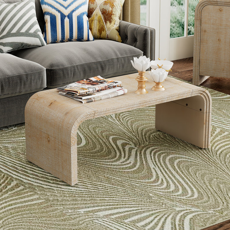 Table basse minimaliste avec un design Art déco incurvé, pour le salon et la salle à manger, alliant style et fonctionnalité