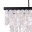 Lustre rectangulaire unique à 6 lumières avec décorations coquillage Gennep