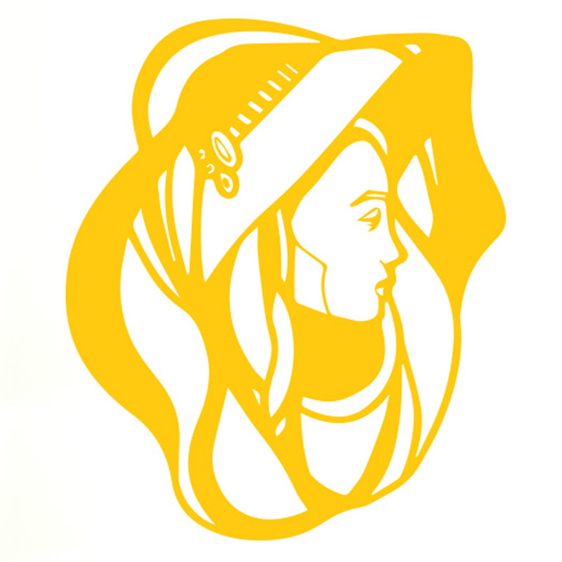 Wall Decal, Dark Yellow, Medium