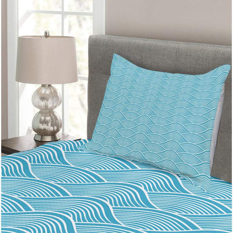 Adelpho No Pattern And Not Solid Colour Bedspread with Pillow Shams, 172.7 x 223.5 cm