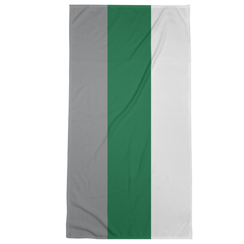 Bath Towel, Gray/Green/Off White