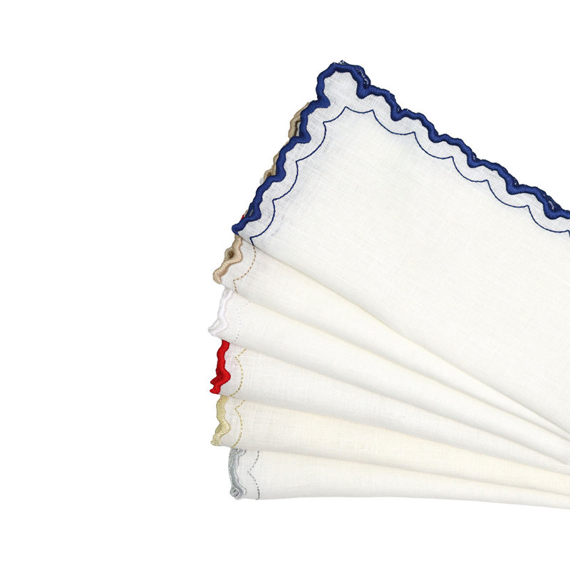Arches Napkin, White/Gold