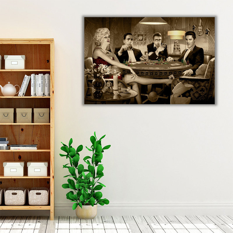 Art mural sur toile grise | Quatre d'un genre, H 32 po x l 48 po