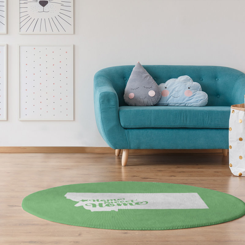 Chenille Indoor Rug, Round 5'