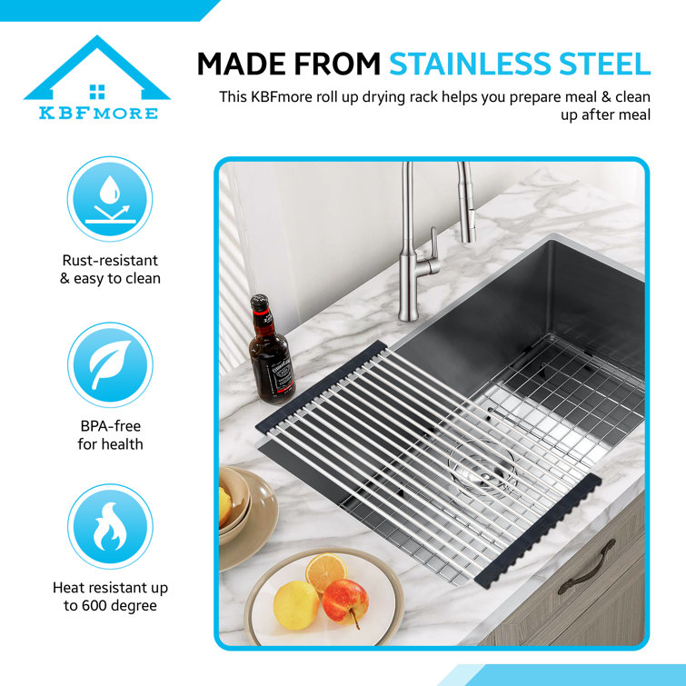 Silicone Dish Drying Mat - 18 x 16, Heat Resistant, Dishwasher Safe, BPA  Free