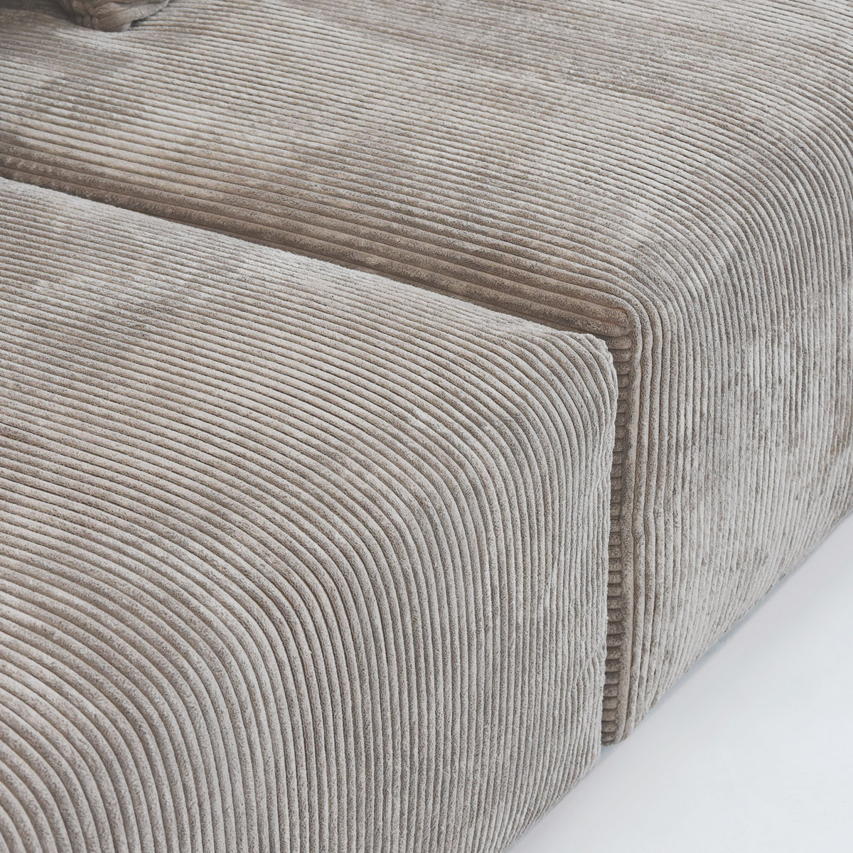 Latitude Run® Corduroy Upholstered 3 - Seater Sofa Modular Sofa For ...