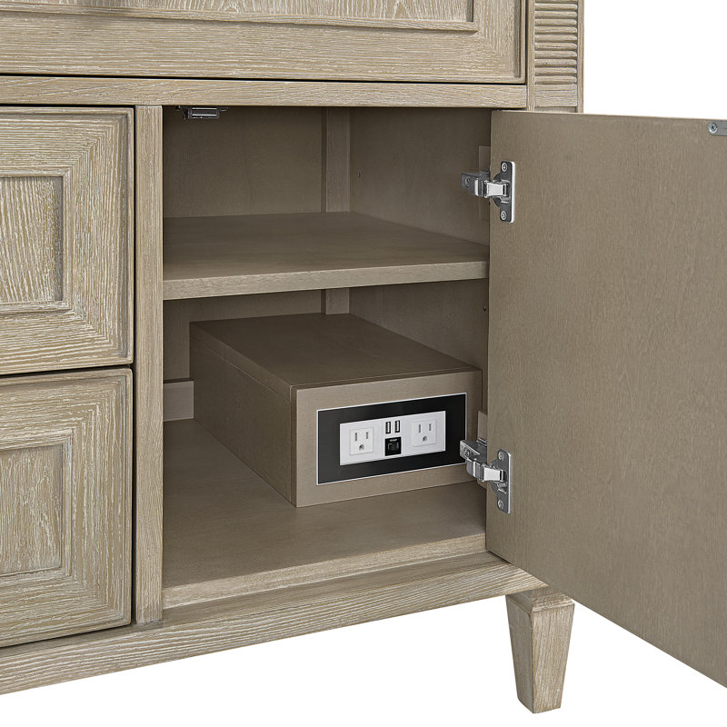 Lorelai 36'' W Single Bathroom Vanity Base, Whitewashed Oak