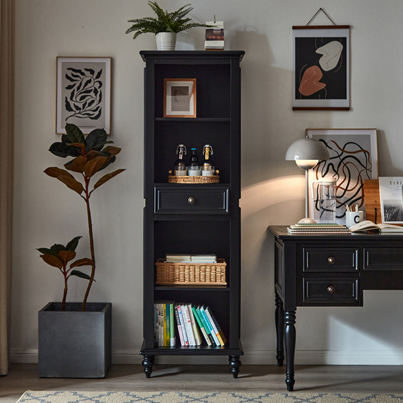Modern American minimalist style bookcase, Black