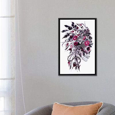 «Momento Mori Chief», impression sur toile Floral Skull Series