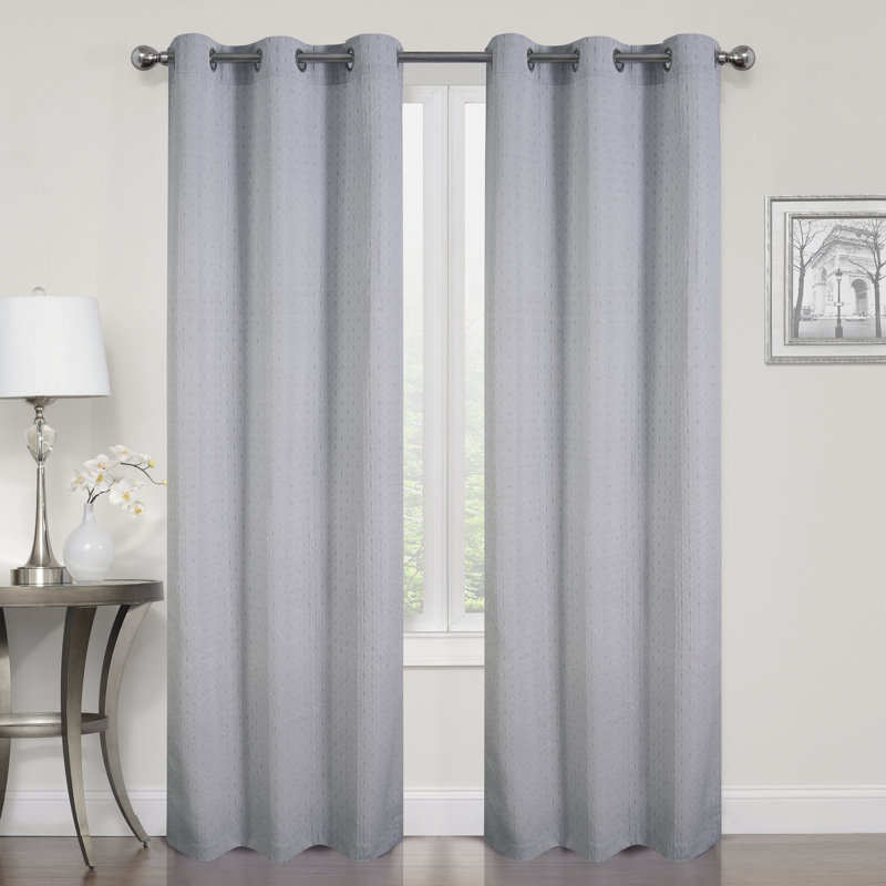 2 panneaux à œillets Lynqui Jacquard