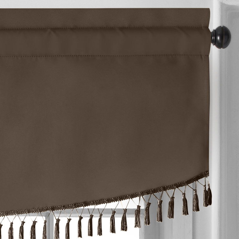 Conan Scalloped Window Valance, Chocolate
