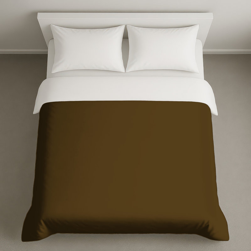 Solid Brown Color Duvet Covers, Queen