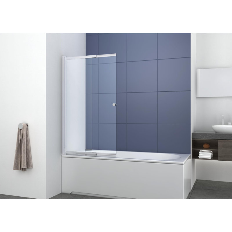 iBathUK Sliding Bath Shower Glass Extending Screen Reversible Door Panel
