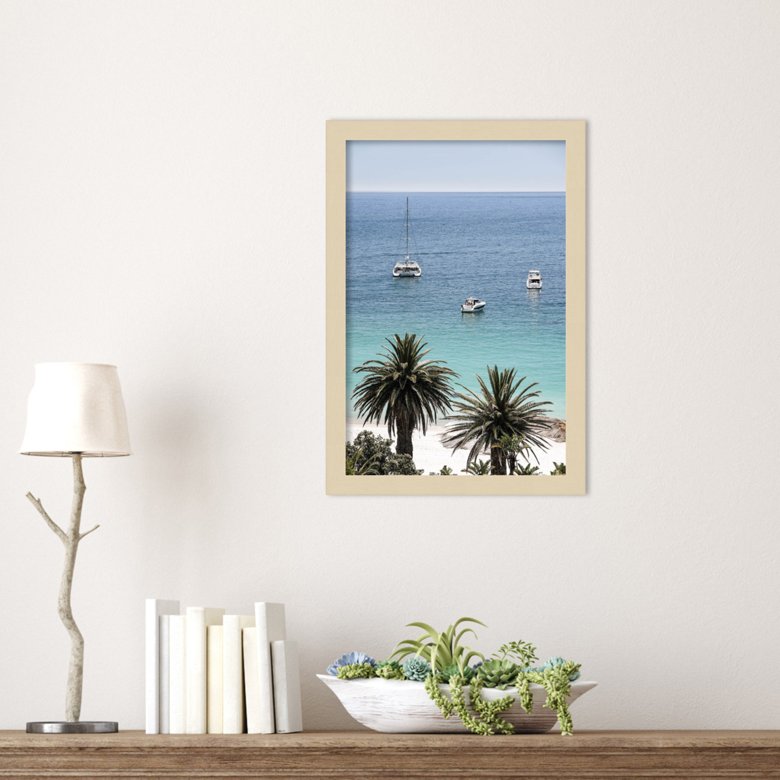 Rothschild "Camps Bay Beach" Print, Brown, 17" H x 12" W