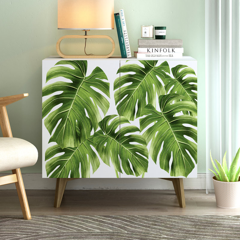 Bostyn Art 2 Door Accent Cabinet, Leaf