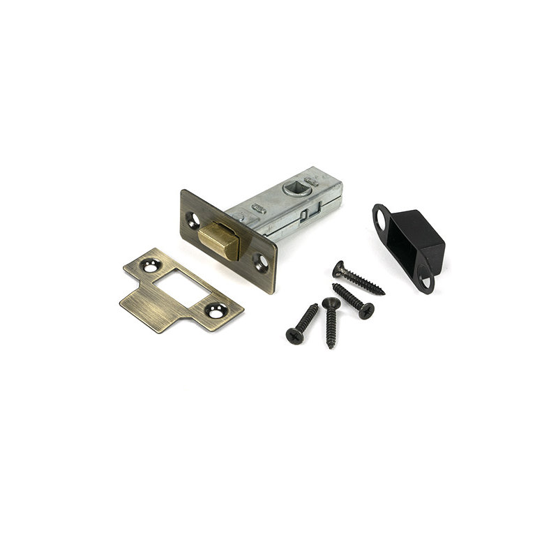 Tubular Mortice Latch, Aged Brass
