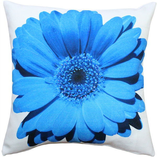 Coussin intérieur / extérieur 'Daisy Flower, bleu