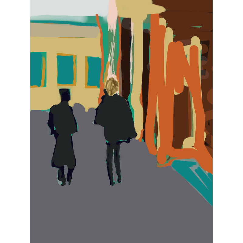Promenade à Rome par Deborah Blum, H 21,25 po x l 17,25 po x P 0,875 po