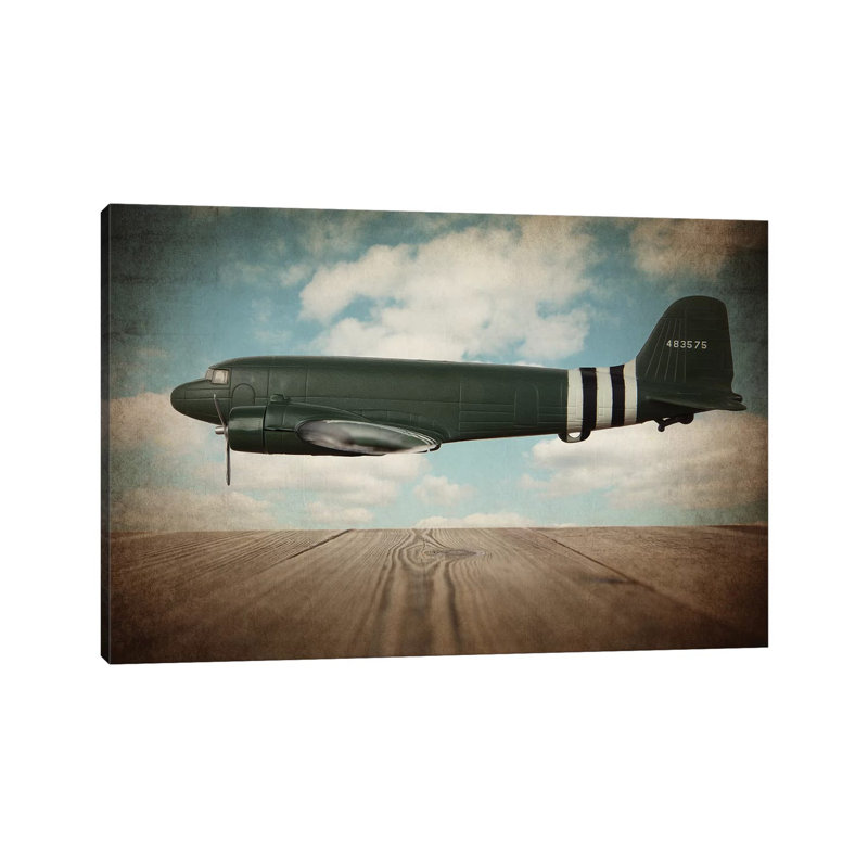 Douglas DC-3 - Wrapped Canvas Print, 66.04cm H x 101.6cm W x 1.91cm D