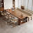 Walnut Rectangular Solid Wood Executive desk-513225744