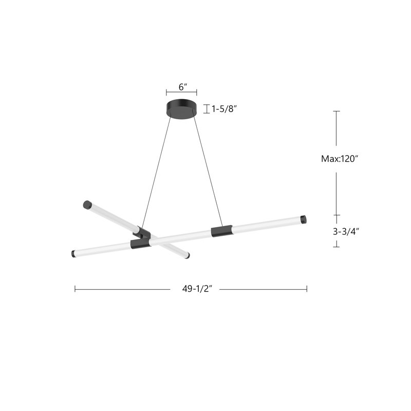 Akari 2 - Light LED Chandelier, Black