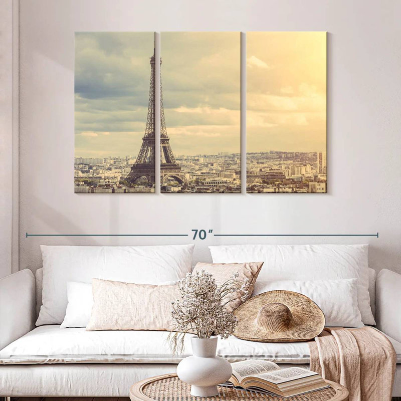 Sebbie Sepia Eiffel Tower Paris, 32" H x 50" W