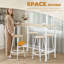 HOMCOM 5 Piece Bar Table and Stools Set with Metal Frame-125600234